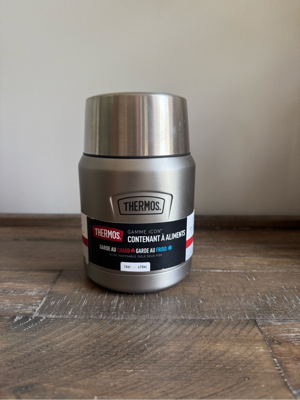 Thermos Silver Insulated Food Jar with Screw Cap